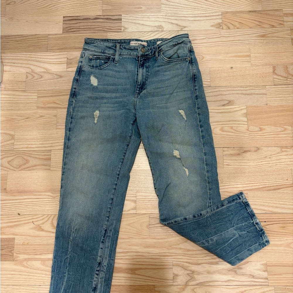 Guess Women's Straight Leg Blue Jeans